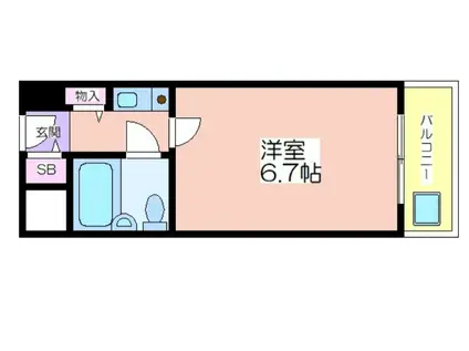 エトワールオーク(1K/3階)の間取り写真