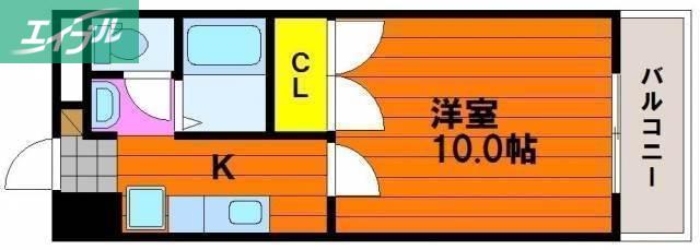 恒和レジデンス(1K/11階)の間取り写真