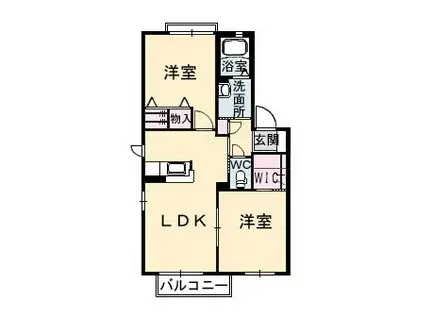 シャーメゾン ヴェルジュール I棟(2LDK/1階)の間取り写真