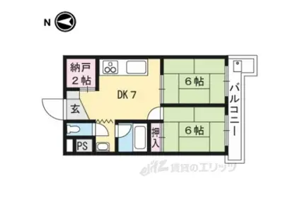 第1くめマンション(2DK/3階)の間取り写真