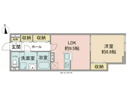 グラン エス(1LDK/1階)の間取り写真