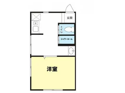 美鈴コーポ(ワンルーム/2階)の間取り写真