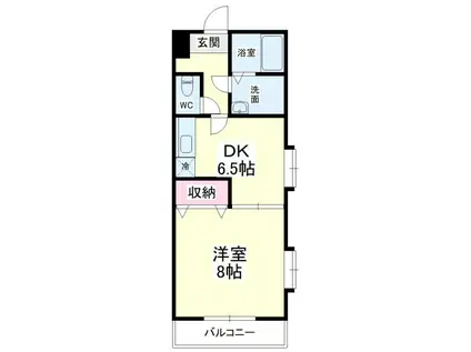 シャンボールIII(1DK/3階)の間取り写真