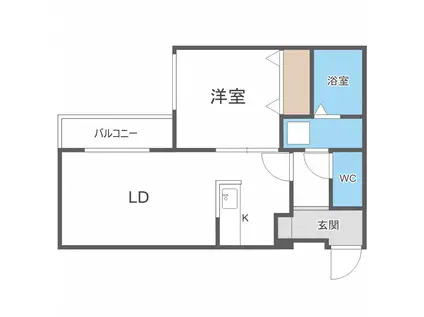 MTガーデン北28条(1LDK/2階)の間取り写真