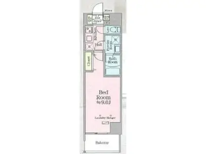 ルフレプレミアム横浜ノース(1K/6階)の間取り写真