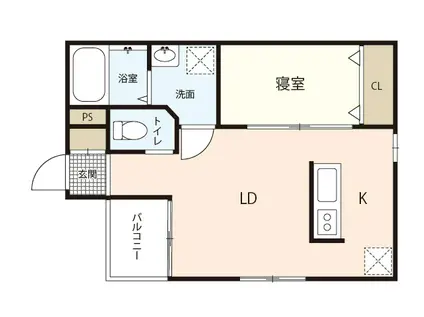 LUFELI羽衣(1LDK/3階)の間取り写真