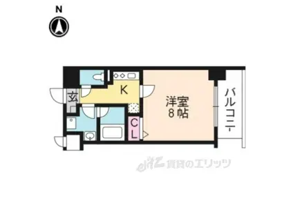 レガシー銀河(1K/2階)の間取り写真