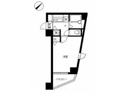 スカイコート後楽園第5(1K/5階)の間取り写真