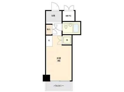 トップ川崎第3(ワンルーム/5階)の間取り写真