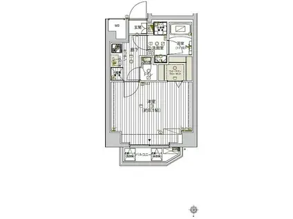 VALESIA森下CITY(1K/3階)の間取り写真