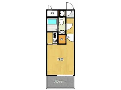 エステートモア祇園(1K/8階)の間取り写真