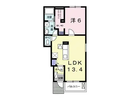 オリーブビレッジ上野山II(1LDK/1階)の間取り写真