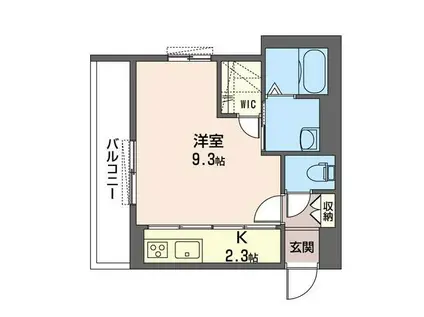 フェリシード湘南(1K/3階)の間取り写真