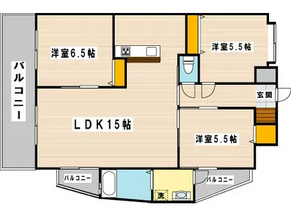 リード大手町(3LDK/13階)の間取り写真