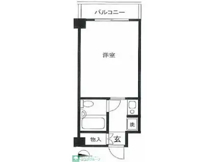 リジョイス常盤台(ワンルーム/2階)の間取り写真