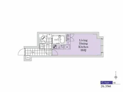 エクサム新中野2(ワンルーム/1階)の間取り写真
