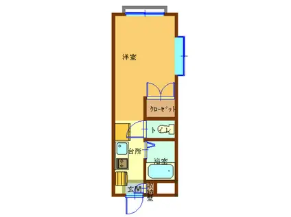 プリオールS&Y(1K/1階)の間取り写真