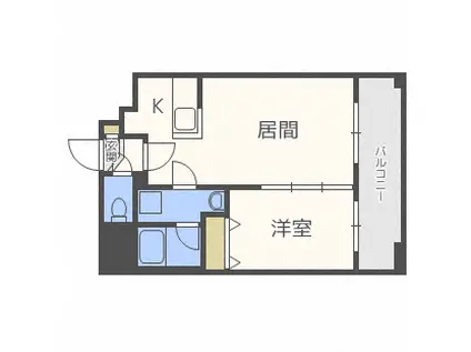 ラトゥール(1LDK/5階)の間取り写真