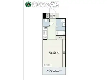 グランデュ桜(1K/1階)の間取り写真