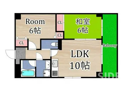 UスギモトII(2LDK/2階)の間取り写真