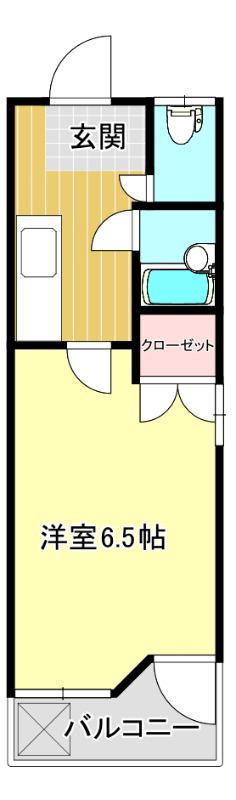 藤野コーポ(1K/1階)の間取り写真