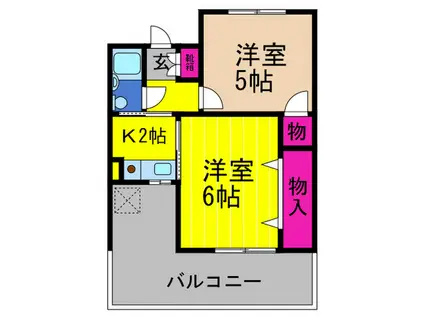 ダイアパレス住道ステーションスクエア(2K/5階)の間取り写真