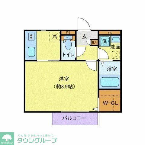 LE CHANTEHOME CHIGASAKI(1K/1階)の間取り写真