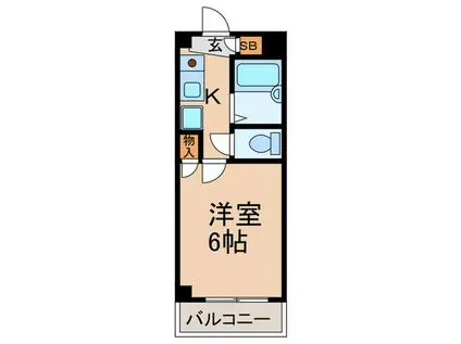 アゼリアときわ台(1K/2階)の間取り写真