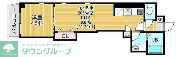 COTE DOR SOGA(1LDK/1階)の間取り写真