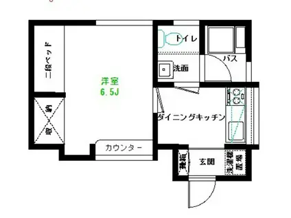 塩川荘(1K/1階)の間取り写真