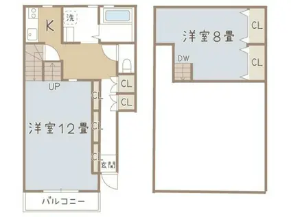ココカラハウス庄町(1SK/1階)の間取り写真