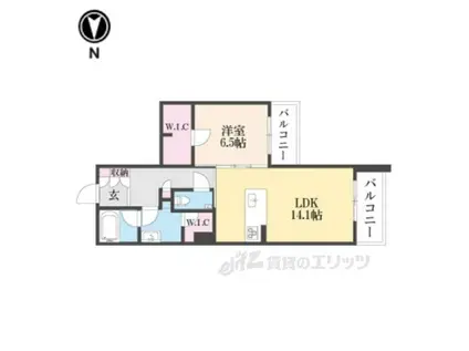 シャーメゾンアヴニール(1LDK/2階)の間取り写真