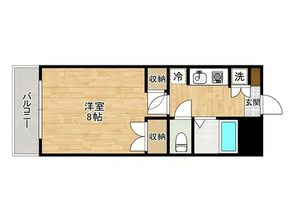 シティルーム境川(1K/5階)の間取り写真