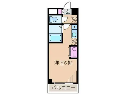 EXIA元住吉(ワンルーム/6階)の間取り写真