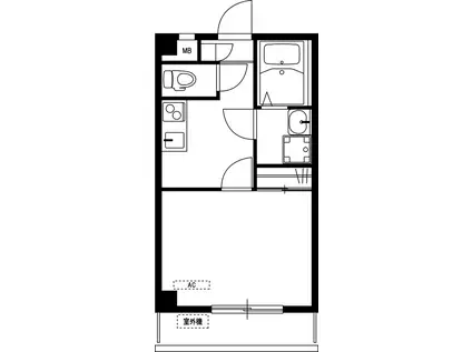 リブリ・西横浜(1K/2階)の間取り写真