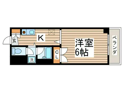 グレイス東小金井(1K/3階)の間取り写真