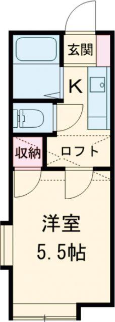 アリス南四日町(1K/1階)の間取り写真