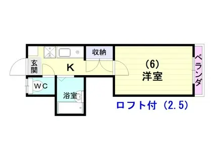 ソラーナ光陽(1K/1階)の間取り写真