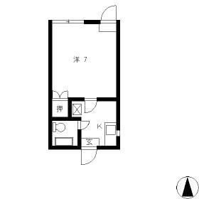 アネックス長野(1K/2階)の間取り写真