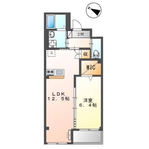 EXTRA(1LDK/3階)の間取り写真