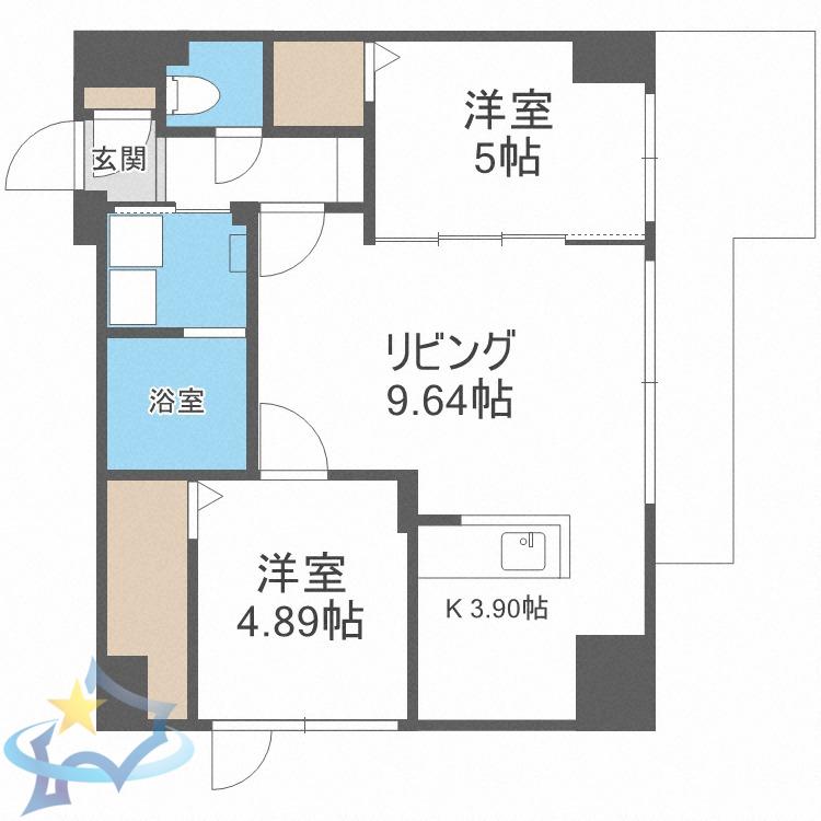 MODENA SIAN(2LDK/5階)の間取り写真