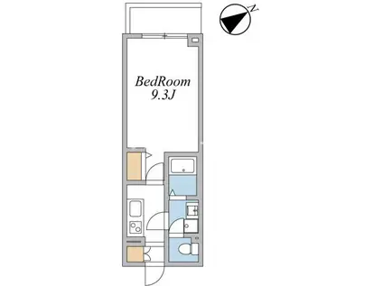 フィネストリーノ水戸南町(1K/1階)の間取り写真