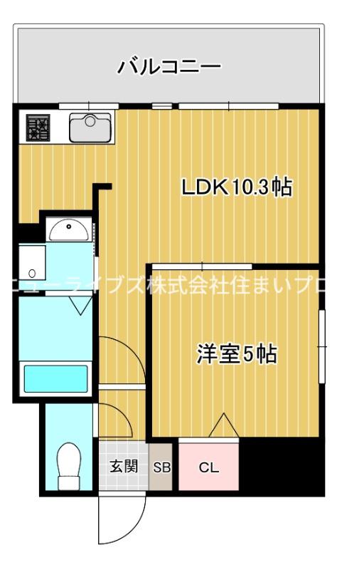 エムプラザ香里六番館(1LDK/6階)の間取り写真