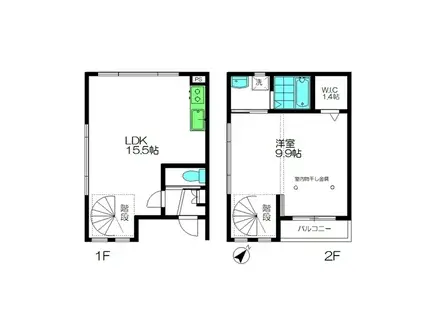 プランツアット雪谷(1LDK/1階)の間取り写真