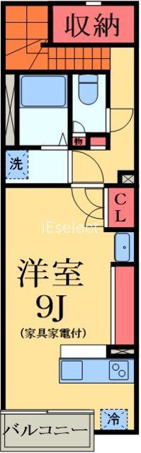 LN美浜(1K/2階)の間取り写真