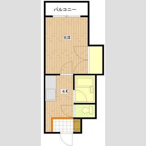 第3田中ビル(1K/2階)の間取り写真