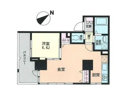 フォンテーヌ美和(1LDK/7階)の間取り写真