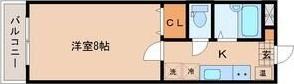 クレセール中山(1K/1階)の間取り写真
