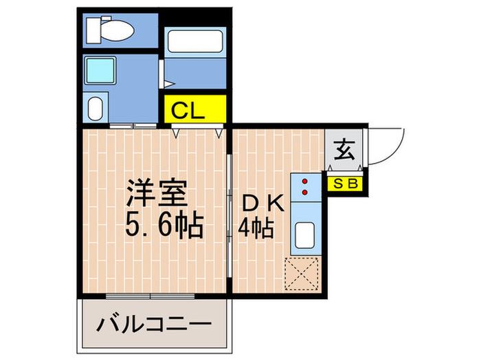 コウリュウマンション(1DK/7階)の間取り写真