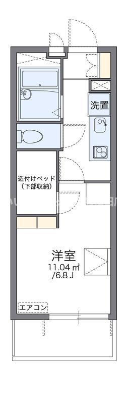 レオパレス十三II(1K/3階)の間取り写真